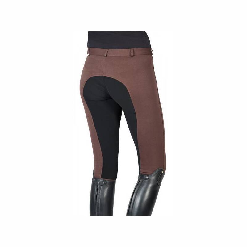 Pfiff Vollbesatzhose Reithose Thea Kinder Braun-Schwarz - Gr: 116