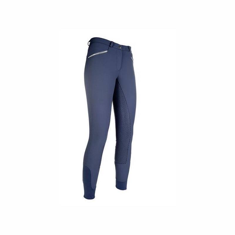 HKM Reithose -Crystal- Silikon-Vollbesatz Farbe DeepBlue