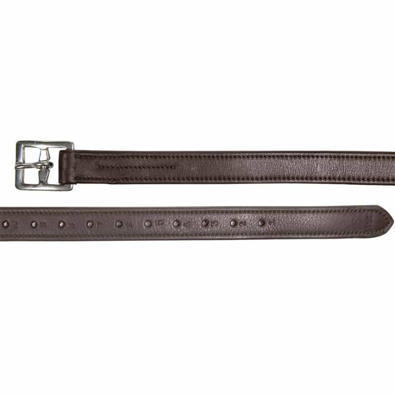 HKM Steigbügelriemen Leder "Anna" in Schwarz - Länge: 125 cm