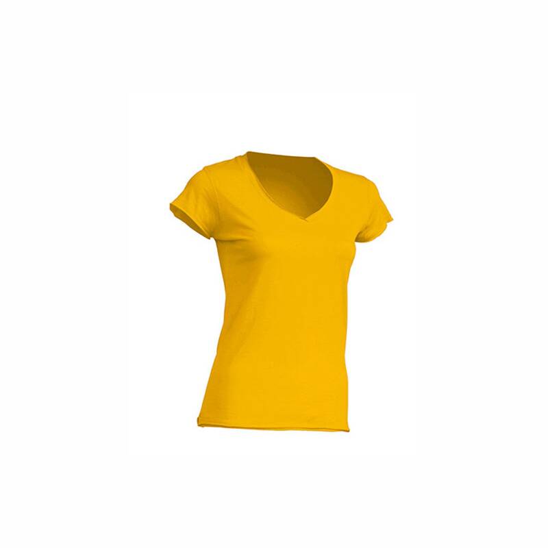 Shirt Ladies V-Neck in Mustard Damen S