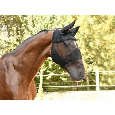 Fliegenmaske mit Ohren- und Nüsternschutz - Größe: Pony