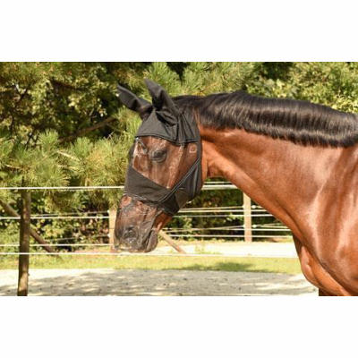 Fliegenmaske mit Ohren- und Nüsternschutz - Größe: Pony