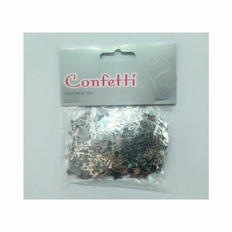 Konfetti "Just Married" Mettalic Glanz Silber