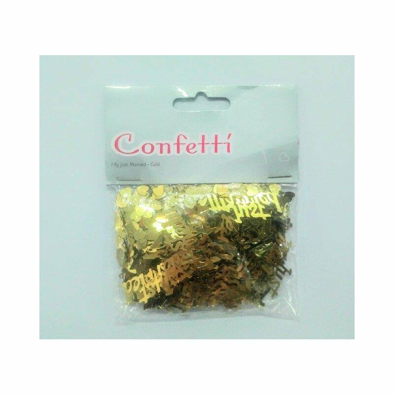 Konfetti "Just Married" Mettalic Glanz Gold