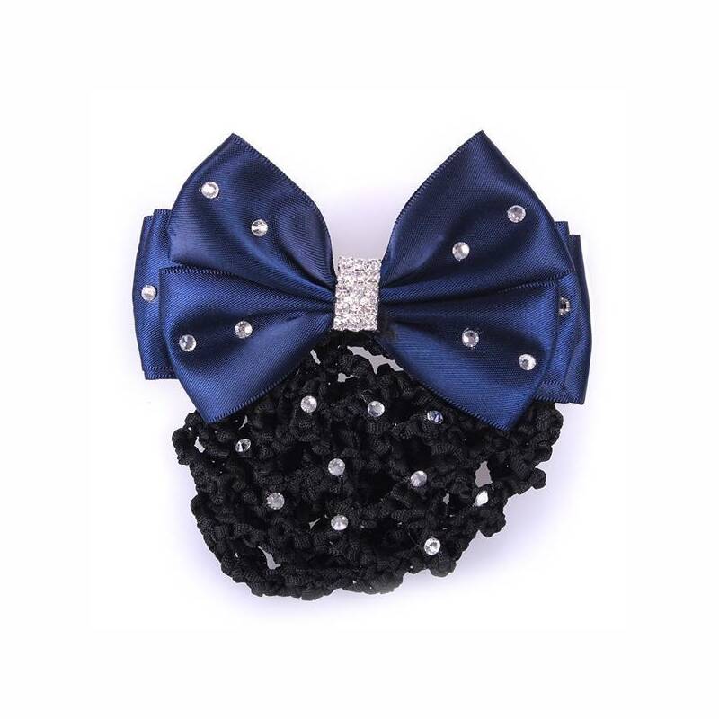 QHP Haarschleife Chique in Navy/Schwarz
