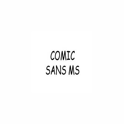 Schriftart COMIC SANS MS