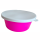 Futterschüssel Müsli-Schale in Pink  incl. Deckel, 5 L mit deinem Wunschnamen Schriftfarbe Weiß