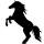 Aufkleber Pferd Wild in Schwarz