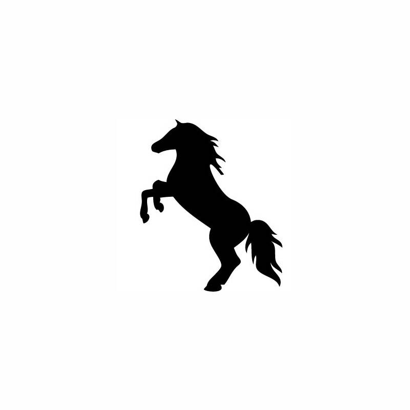 Aufkleber Pferd Wild in Weiß