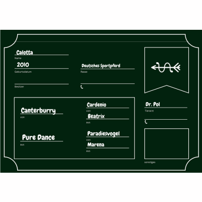 Boxenschild konfigurierbar quer