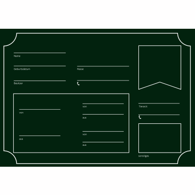 Boxenschild konfigurierbar quer