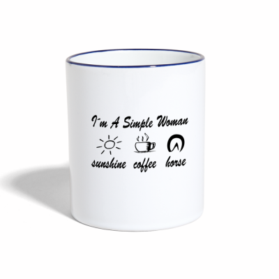 Tasse zweifarbig - Weiß/Kobaltblau