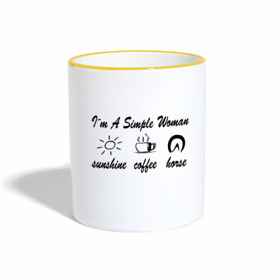 Tasse zweifarbig - Weiß/Gelb