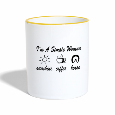 Tasse zweifarbig - Weiß/Gelb