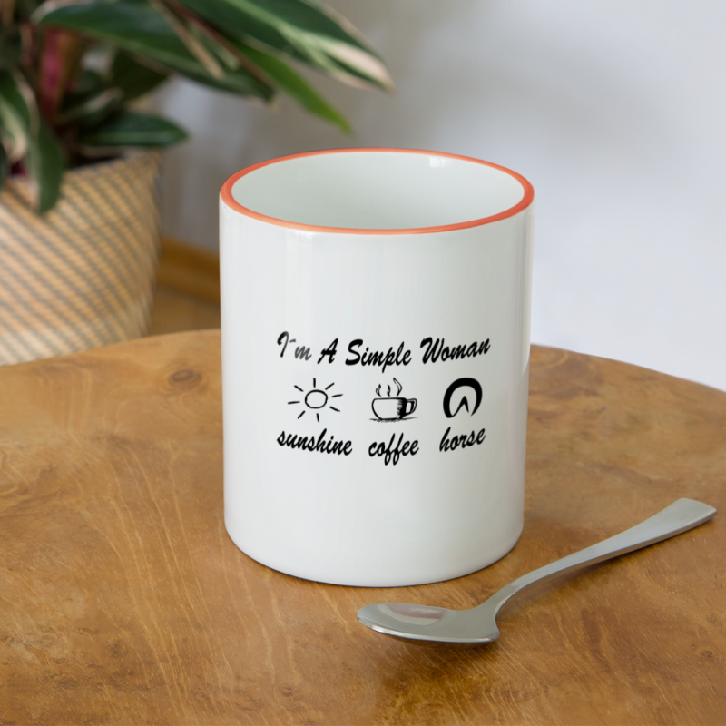 Tasse zweifarbig - Weiß/Orange
