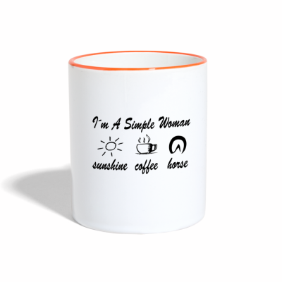 Tasse zweifarbig - Weiß/Orange