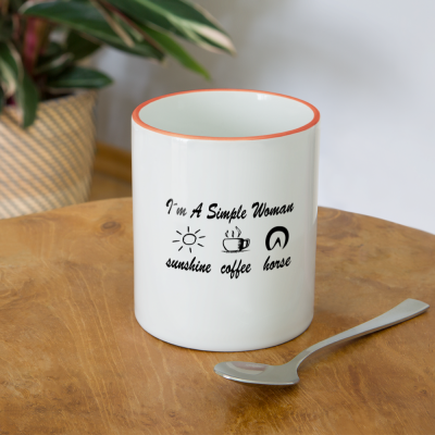 Tasse zweifarbig - Weiß/Orange