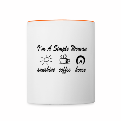 Tasse zweifarbig - Weiß/Orange