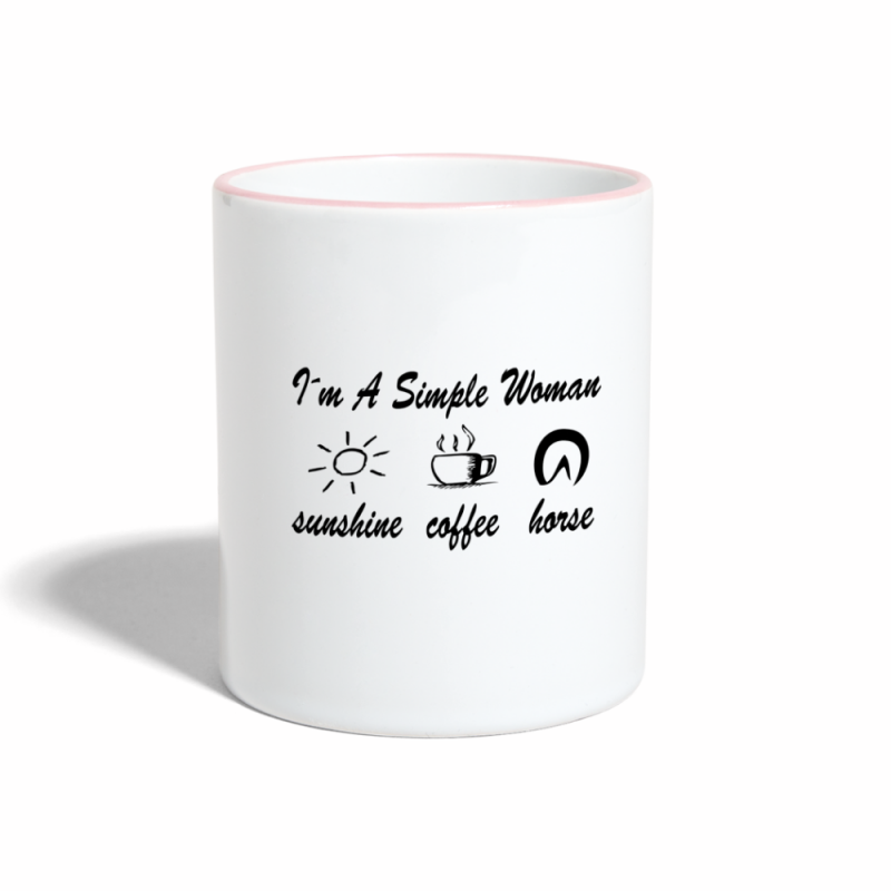 Tasse zweifarbig - Weiß/Pink