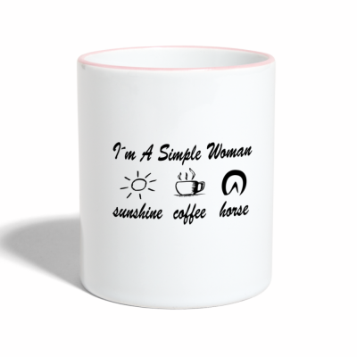 Tasse zweifarbig - Weiß/Pink