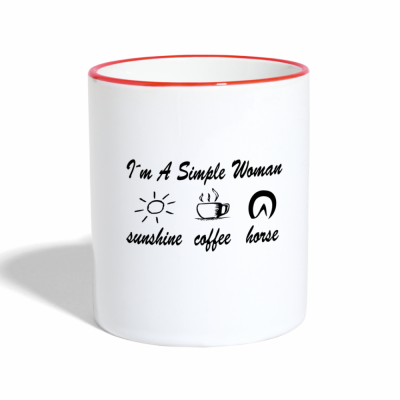 Tasse zweifarbig - Weiß/Rot