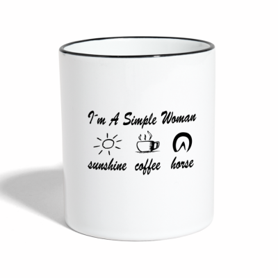 Tasse zweifarbig - Weiß/Schwarz