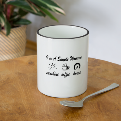 Tasse zweifarbig - Weiß/Schwarz