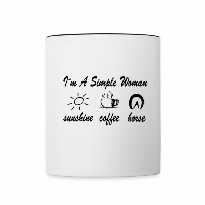 Tasse zweifarbig - Weiß/Schwarz