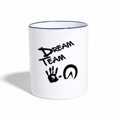 Tasse zweifarbig - Weiß/Kobaltblau