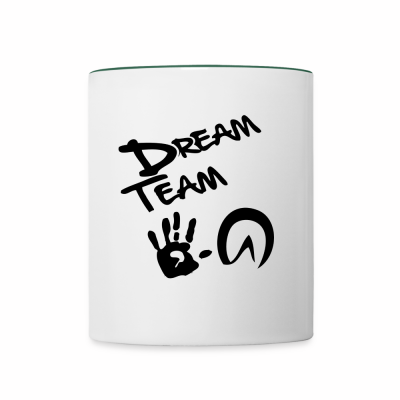 Tasse zweifarbig - Weiß/Dunkelgrün