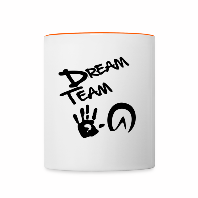 Tasse zweifarbig - Weiß/Orange