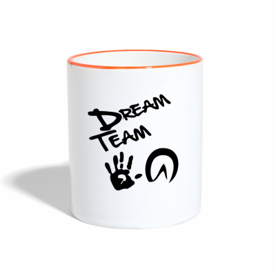 Tasse zweifarbig - Weiß/Orange