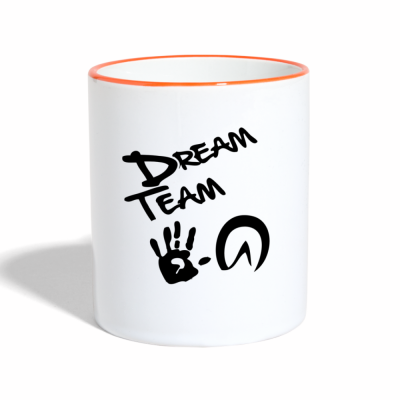 Tasse zweifarbig - Weiß/Orange