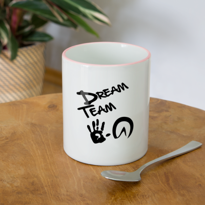 Tasse zweifarbig - Weiß/Pink