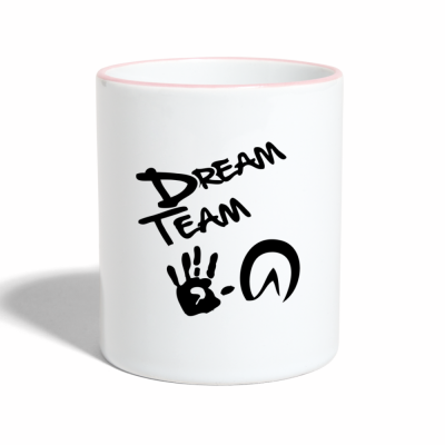Tasse zweifarbig - Weiß/Pink