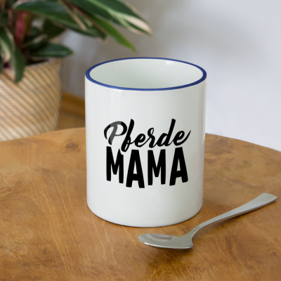 Tasse zweifarbig - Weiß/Kobaltblau