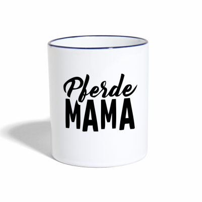 Tasse zweifarbig - Weiß/Kobaltblau