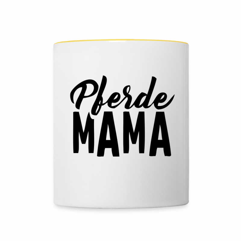 Tasse zweifarbig - Weiß/Gelb