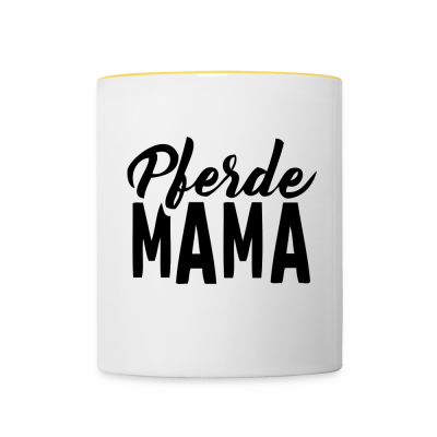 Tasse zweifarbig - Weiß/Gelb