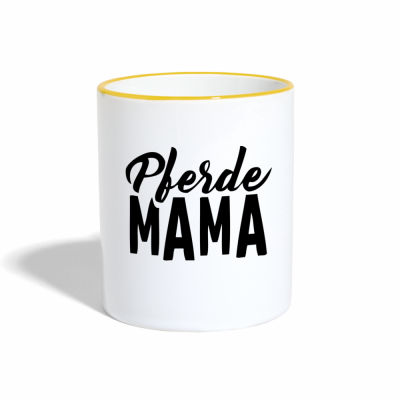 Tasse zweifarbig - Weiß/Gelb