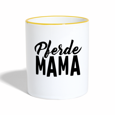 Tasse zweifarbig - Weiß/Gelb