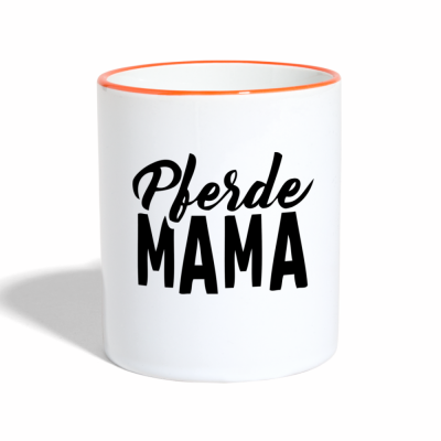 Tasse zweifarbig - Weiß/Orange