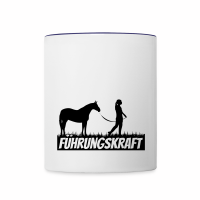 Tasse zweifarbig - Weiß/Kobaltblau
