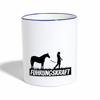 Tasse zweifarbig - Weiß/Kobaltblau