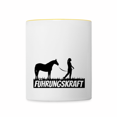 Tasse zweifarbig - Weiß/Gelb