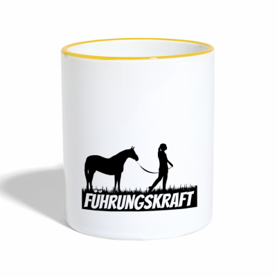 Tasse zweifarbig - Weiß/Gelb