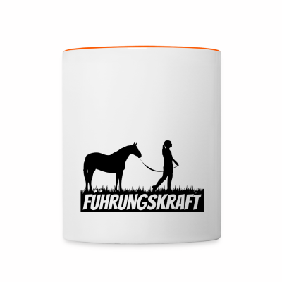 Tasse zweifarbig - Weiß/Orange
