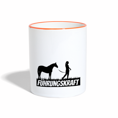 Tasse zweifarbig - Weiß/Orange