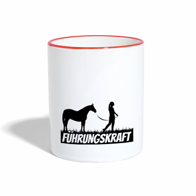Tasse zweifarbig - Weiß/Rot