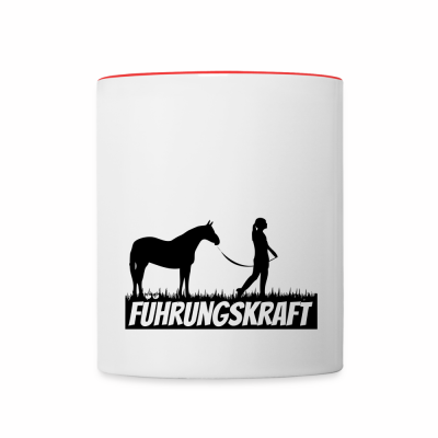 Tasse zweifarbig - Weiß/Rot